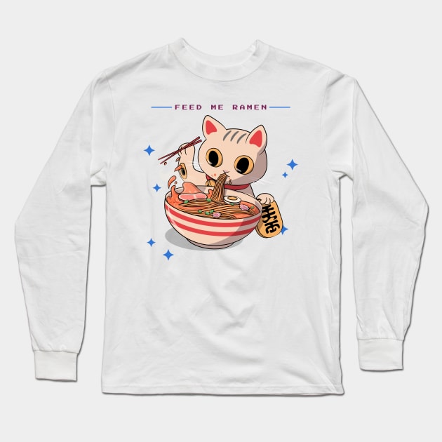 Keep calm and eat ramen- // 落ち着いてラーメンを食べましょう。 Long Sleeve T-Shirt by CinaBo0na